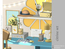 Sims 4 — Citrine Set by kerriganhouse — A cute brightly-colored decor set for a dormitory or teen bedroom.