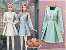Sims 4 — Tea Time - Cute sailor long sleeve bow dress by MysteriousOo — This cute vintage-style dress showcases a softly