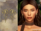 Sims 4 — Demure Earrings - Metal Tied Bow Dangle Earrings by christopher0672 — This is a sweet pair of metal tied bow