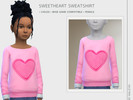 Sims 4 — Sweetheart Sweatshirt by malicho — Long sleeve sweatshirt with rolled-up cuff design for Valentine's Day. With