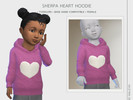 Sims 4 — Sherpa Heart Hoodie by malicho — Cozy hoodie for toddlers designed for Valentine's Day. Features a sherpa fabric
