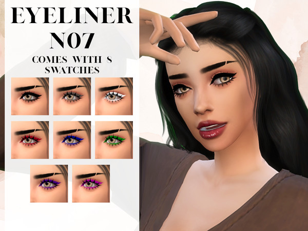 Sims 4 — Eyeliner N07 by _alttrait_ — Eyeliner N07 is a bold, versatile eyeliner that elevates any look! Comes with 8