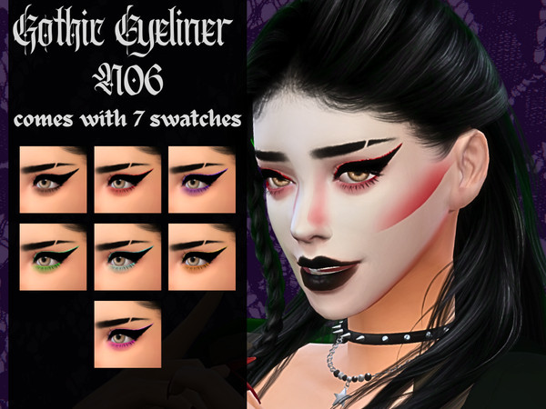 Sims 4 — Gothic Eyeliner N06 by _alttrait_ — A fierce, high-impact eyeliner designed for bold, unapologetic looks.