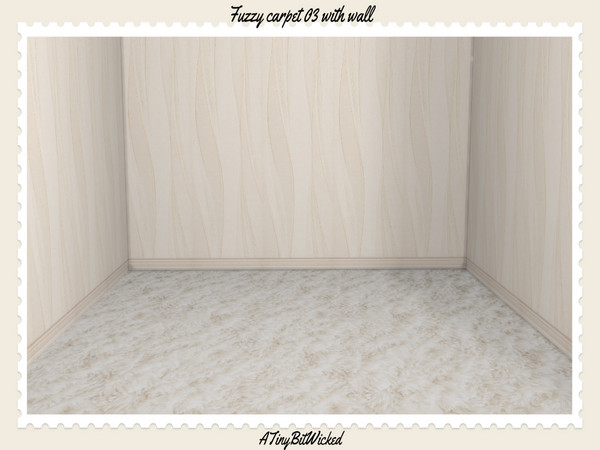 Sims 4 — BedroomSetWallATBW by ATinyBitWicked — Fuzzy carpet number 3 with a matching modern wall. Floor comes in 12