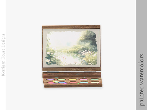 Sims 4 — Painter Watercolors by kerriganhouse — A cute decor set for artist sims.