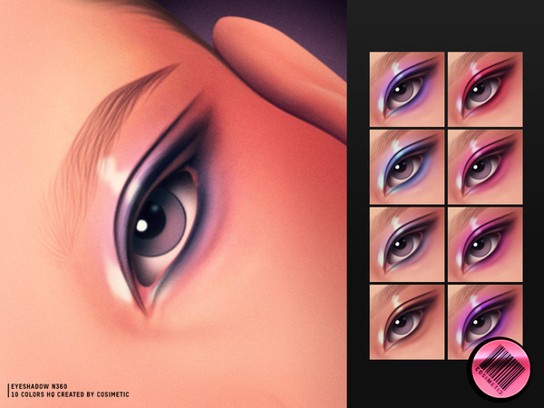 Sims 4 — Liquid Glow Eyeshadow N360 by cosimetic — A highly glossy and ultra-shiny eyeshadow with a smooth, luminous