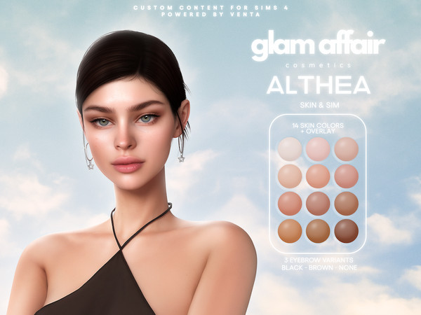 Sims 4 — Glam Affair - Althea Skin (Overlay) by VentaStudio — 42 Swatches