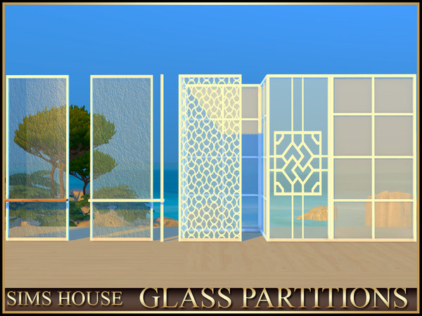 Sims 4 — GLASS PARTITIONS by Sims_House — GLASS PARTITIONS