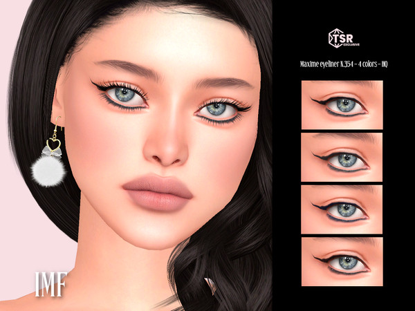 Sims 4 — IMF Maxime Eyeliner N.354 by IzzieMcFire — Maxime Eyeliner N.354 contains 4 colors in hq texture.