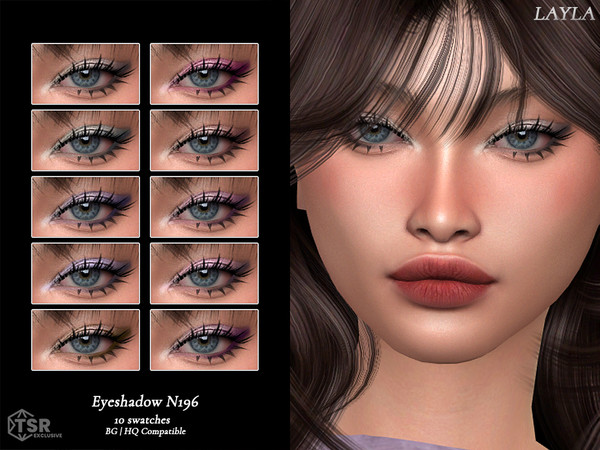 Sims 4 — Eyeshadow N196 by Layla — Female Eyeshadow Previews were made using HQ Mod