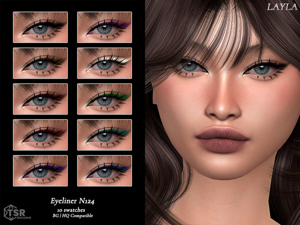 Sims 4 — Eyeliner N124 by Layla — Female Eyeliner Previews were made using HQ Mod
