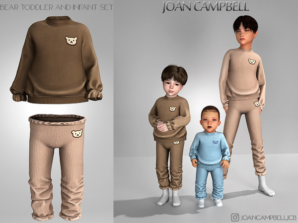 Sims 4 — BEAR PANTS (INFANT VERSION) by Joan_Campbell_Beauty_ — INCLUDES: