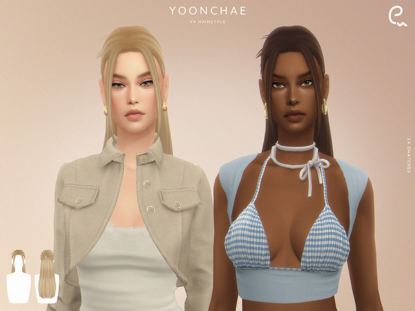 Sims 4 — Yoonchae Hairstyle - V4 by Enriques4 — Description
