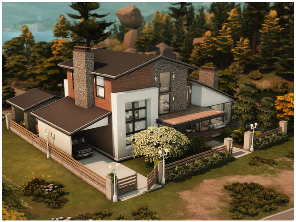 Sims 4 — MM. Modern Villa 12 by Merin_Martini — My Sims 4 lots some are inspired from random pictures that I found on the