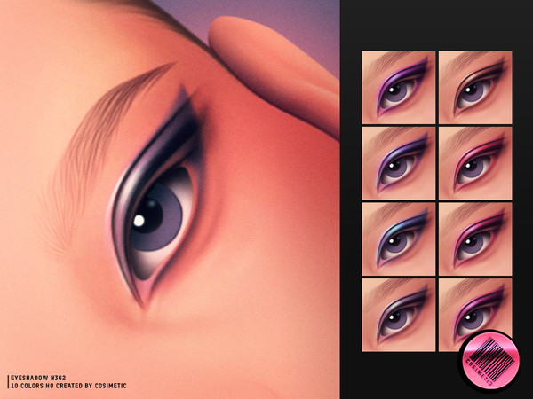 Sims 4 — MM Mirror Glow Eyeshadow N362 by cosimetic — A glossy eyeshadow with smooth highlights and strong shine. Creates