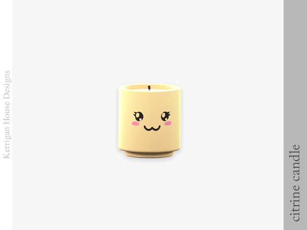 Sims 4 — Citrine Candle by kerriganhouse — A cute brightly-colored decor set for a dormitory or teen bedroom.