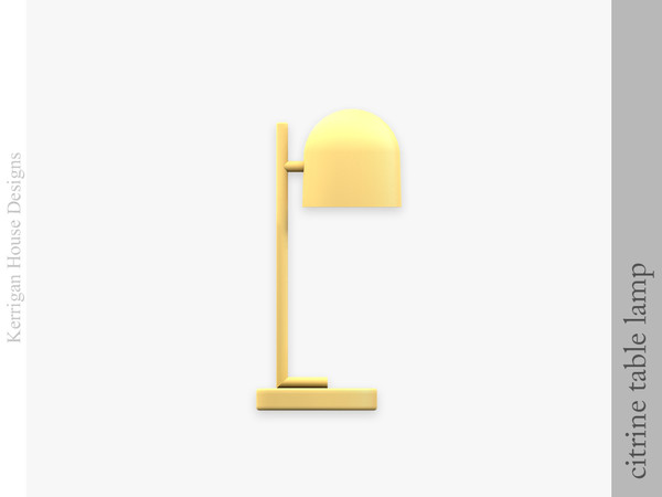 Sims 4 — Citrine Table Lamp by kerriganhouse — A cute brightly-colored decor set for a dormitory or teen bedroom.