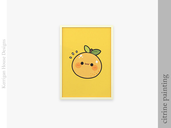 Sims 4 — Citrine Painting by kerriganhouse — A cute brightly-colored decor set for a dormitory or teen bedroom.