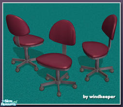 Sims 2 — simple office chair - purple by Windkeeper — Recolor of simple office chair from this set. Requires that file to