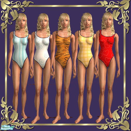 Sims 2 — Swimsuits by tiefliga — Cute swimsuits for female sims