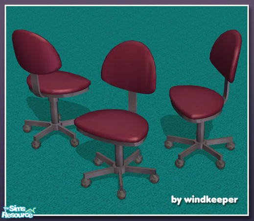 Sims 2 — simple office chair - purple by Windkeeper — Recolor of simple office chair from this set. Requires that file to