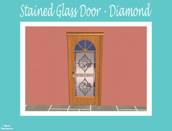 Sims 2 — Stained Glass Door - Diamond by Shakeshaft — Part of a set of glass recolours for my Stained Glass Windows and