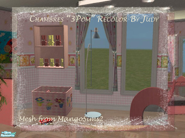 Sims 2 — Judy 3 Pom - Floorlamp RC4 by judyhugsnoopy — Hi, my last recolor set of "MangoSims2 Chambres 3Pom"