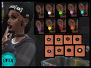 Sims 4 — Weird Girl Wood Plug Earrings by btaylor19 — Recolor of the Eco Lifestyle earrings with 17 swatches including a