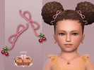 Sims 4 — Tea Time Cherry Bow Toddler by Suzue — New Mesh (Suzue)