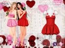 Sims 4 — Bestie Kind of Love - Heart Dress by WisteriaSims — A Lovely Collaboration with Ashlegacies