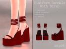 Sims 4 — Platform Sandals With Strap by astya96cc — 37 swatches