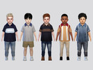 Sims 4 — Jacquard Zipper Polo Toddler by McLayneSims — TSR EXCLUSIVE