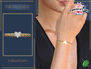Sims 4 — Pearl Heart Bracelet by Pitted0live — Mother of pearl heart with a gold heart chain bracelet Custom catalog