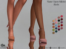 Sims 4 — Matte Open Stiletto Heels by LVNDRCC — High heels with a narrow toe, ankle and heel support in an array of matte