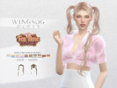 Sims 4 — WINGS-NL0201-Long curly hair in pigtails by wingssims — Colors:30