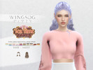 Sims 4 — WINGS-NL0215-Long curly hair with a small braid by wingssims — Colors:30