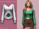 Sims 4 — Woven sweater by Mona — -New mesh-