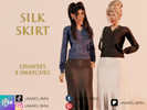 Sims 4 — FAYE - SILK MIDI SKIRT by linavees — New Mesh