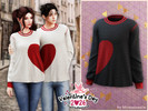 Sims 4 — Male - Cozy knit heart sweater by MysteriousOo — Comfortable knit sweater for matching couple outfits