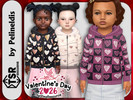 Sims 4 — Toddler Valentine Hearts Cardigan by Pelineldis — Kids fashion clothing: five cardigans for toddler girls with