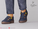 Sims 4 — Male Leather Sandals by FlyStone — Comfortable cozy leather sandals with golden buckles