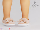 Sims 4 — Toddler Leather SlipOns With A Bow by FlyStone — Comfortable toddler shoes with a big bows