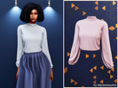 Sims 4 — Soft classic longsleeve top by MysteriousOo — Minimalist long sleeve top with a soft, elegant silhouette