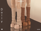 Sims 4 — Dolly Boots by Madlen — Fashionable platform boots with leg warmers!