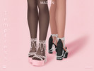 Sims 4 — Temptress Shoes by Madlen — These platform heels take cute to divine levels! Adorned with intricate pearl beaded