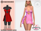 Sims 4 — Valentine's Day - Satin Chemise by Harmonia — New Mesh