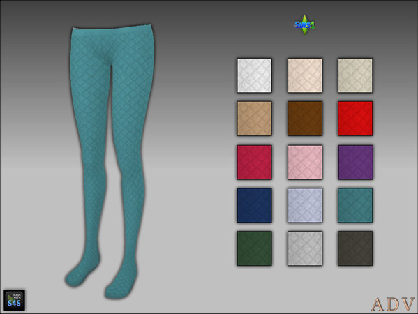 Sims 4 — Tights 3 for adults by MABRA2 — wool tights in 15 swatches