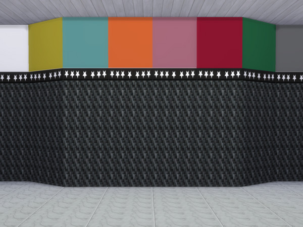 Sims 4 — Wall Paiting StarsCK by CarineKitana — Wall panel painting with horizontal stars. Nothing like color and life