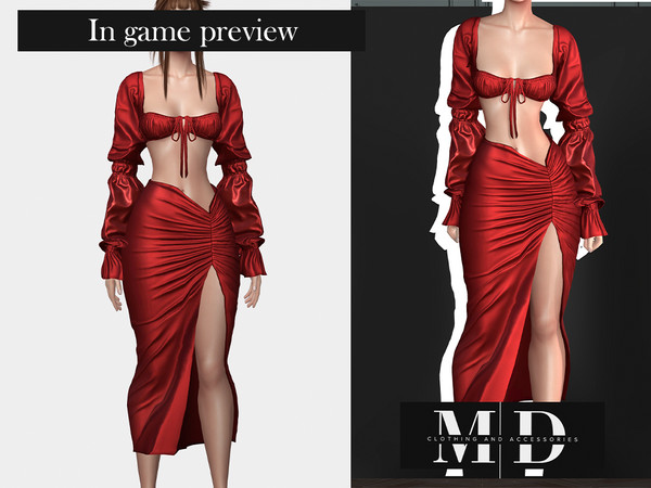 Sims 4 — (MYDARLING20) Silk Romance TOP by Mydarling20 — Outfit Information Age Groups: Teens, Young Adults, Adults,