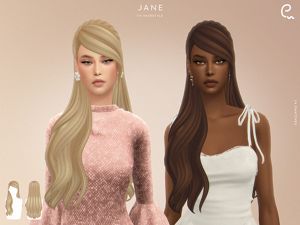 Sims 4 — Jane Hairstyle - V4 by Enriques4 — Description